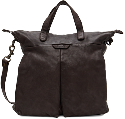 Officine Creative Brown Helmet 27 Tote In Ebano