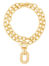 Rabanne Xl Link Goldtone Double-wrap Chain Necklace In Oro