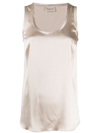 Brunello Cucinelli Women's Sleveless Blouse Top In Beige