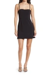 French Connection Whisper Sweetheart Light A-line Dress In Black