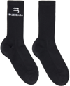 BALENCIAGA BLACK SPORTY B TENNIS SOCKS