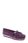 Minnetonka Kilty Plus Driving Moccasin In Wineberry