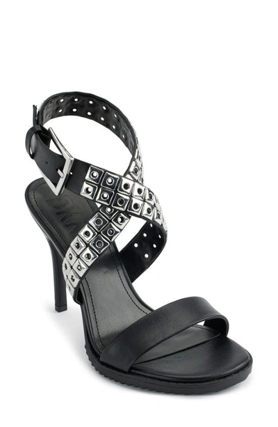 Dkny Women's Aiden Crisscross Ankle-strap Dress Sandals In Black