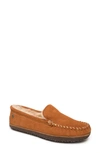 Minnetonka Terese Genuine Shearling Loafer In Brown 2