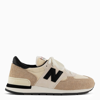 New Balance Made In Usa 990v1 Suede And Mesh Trainers In Beige