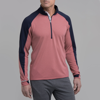 Zero Restriction Z425 1/4 Zip Pullover In Red Skies Heather/navy