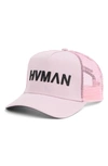 Hvman Mesh Trucket Cap In Dusty Pink