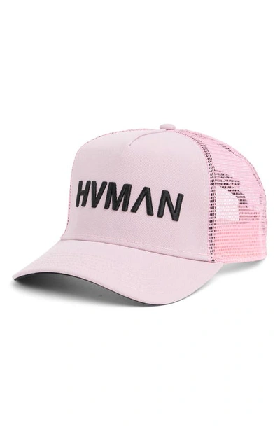 Hvman Mesh Trucket Cap In Dusty Pink
