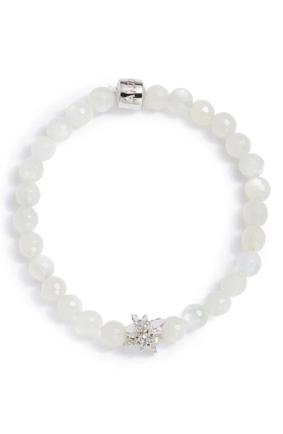 Anzie Bohème Starburst Stone Bead Bracelet In Moonstone