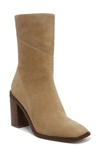 Franco Sarto Stevie Bootie In Cookie Tan Suede
