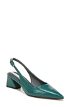 Franco Sarto Racer Slingback Pumps Women's Shoes In Teal Faux Patent