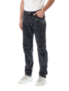 Balmain Tapered Biker Jeans In Black