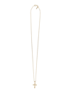 Emanuele Bicocchi Romantic Rock Cross Medium Silver Necklace In Gold