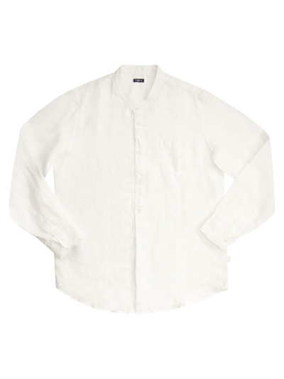 Il Gufo Kids' Linen Korean Shirt In White