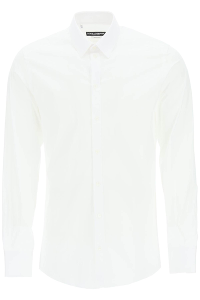 Dolce & Gabbana Gold Fit Poplin Shirt In White
