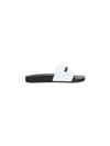 Balenciaga Logo-embossed Rubber Slides In Bianco
