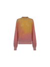 Attico Gradient-effect Oversized Jumper In Pink Yellow Purple