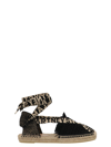 Stella Mccartney Gaia Canvas Espadrilles In Black