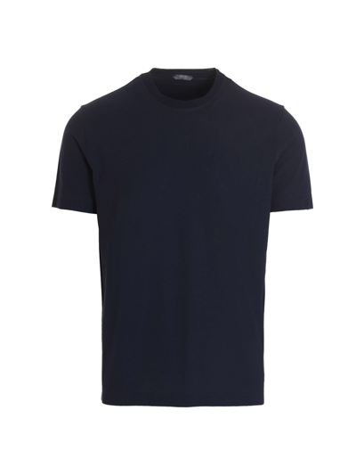 Zanone Relaxed-fit Cotton T-shirt In Dark Blue