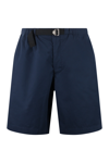 Kenzo Shorts With Buckle In Blu Scuro