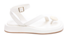 Gia Borghini Rosie Gemstone Flat Sandals In Bianco