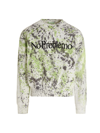 Aries No Problemo Spray-dye Sweatshirt In Black Yellow