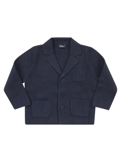 Il Gufo Babies' Cotton Blazer In Navy Blue