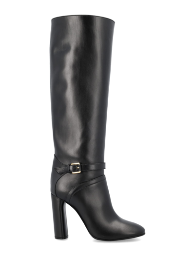 Casadei Lovecalf High Heel Boots In Black