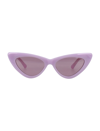 Attico Purple Linda Farrow Edition Dora Sunglasses In Lilac