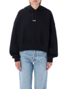 Msgm Logo Cropped Sweatshirt In Black