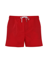 Dsquared2 Monogram Drawstring-waist Swim Shorts In Red, White