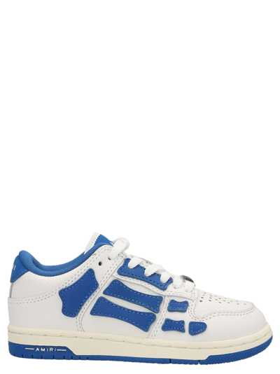 Amiri Kids' Faux Leather Lace-up Sneakers In Blue