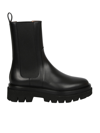 Santoni Leather Ankle Boots In Black