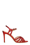 JULIE DEE SANDALS IN RED LEATHER