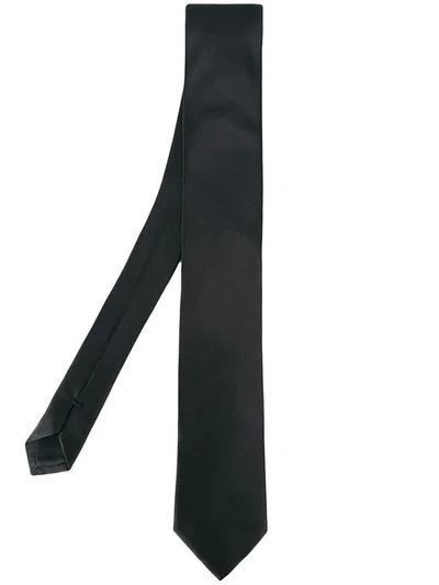 Dolce & Gabbana Black Silk Jacquard Blade Tie