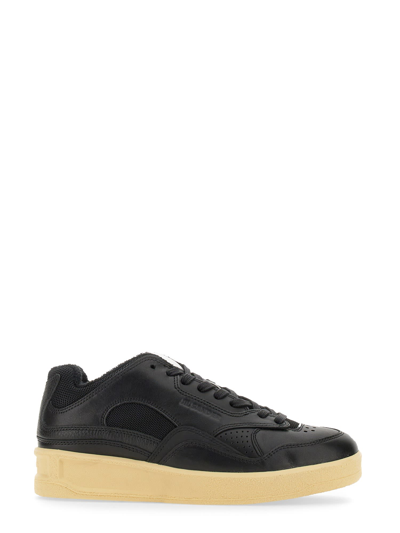 Jil Sander Panelled Low-top Sneakers In Black