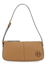 Tory Burch Mcgraw Wedge Leather Shoulder Bag In Marrone