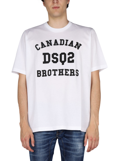 Dsquared2 Logo-print Short-sleeve T-shirt In White