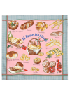 Dolce & Gabbana Bread-print Twill Scarf (70 X 70) In Multicolor