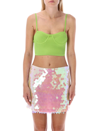 Helmut Lang Ribbed-knit Underwired Bra Top In Lime Green