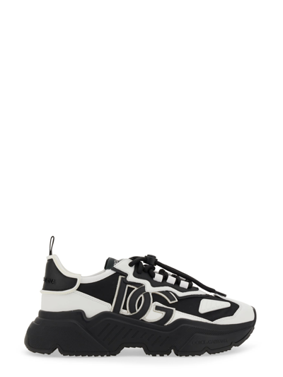 Dolce & Gabbana Daymaster Black And White Nylon Blend Sneaker In Schwarz