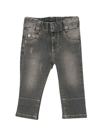 Givenchy Baby Girl Jeans With Lightened Effect In Grigio