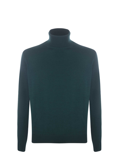 Roberto Collina Merino Wool Turtleneck In Verde