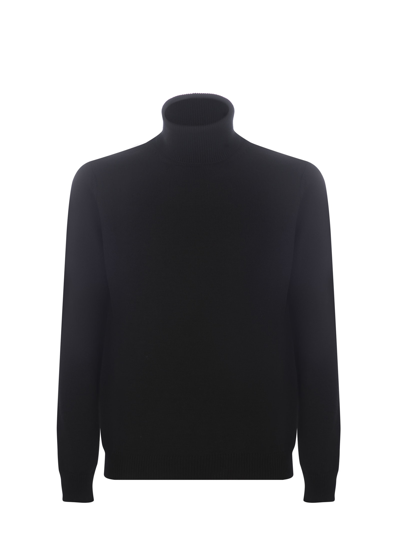 Roberto Collina Turtleneck  In Merino Wool In Nero