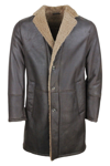 BARBA NAPOLI SINGLE-BREASTED SHEARLING SHEEPSKIN COAT WITH BUTTON CLOSURE AND SIDE POCKETS