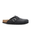 Birkenstock Boston Oiled Leather Sandals In Black