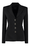 Pinko Blazer Slim En Tissu Technique In Black
