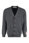 Golden Goose Cotton V-necked Cardigan In Grey