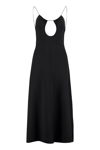 Saint Laurent Cut-out Open-back Dress In Black