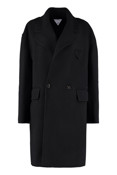 Bottega Veneta Cashmere Coat In Black